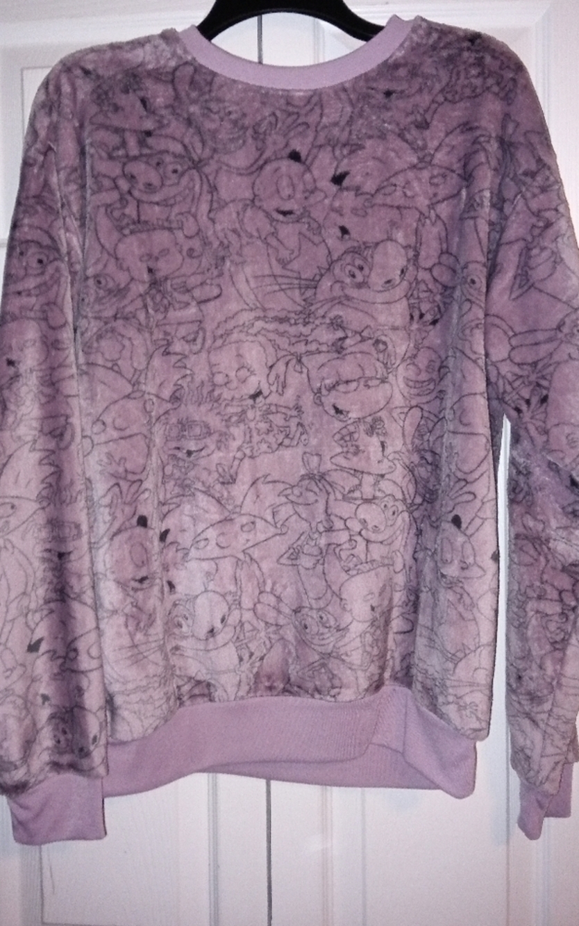 Nickelodeon fuzzy purple sweater nwot